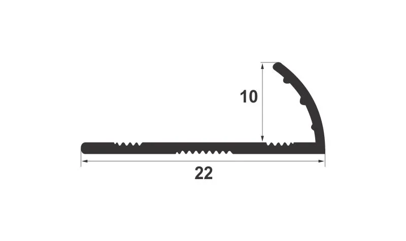 Coltar exterior gresie/faianta 10mm Arginitu Periat