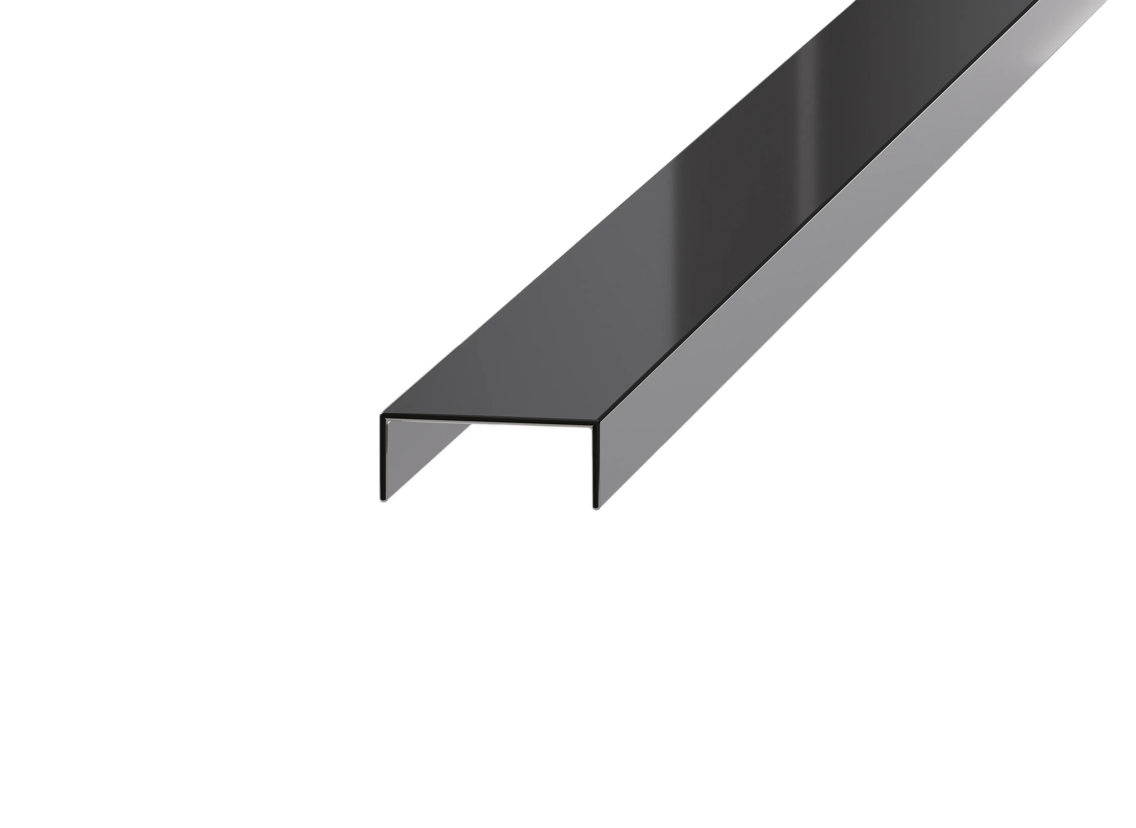 Profil Decorativ Rectificat Negru Lucios